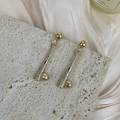 18K Gold Plated Baseball Earrings E8698