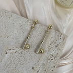 18K Gold Plated Baseball Earrings E8698