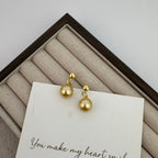 18K Gold Plated with Glass Pearl Earrings E8720