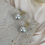 18K Gold Plated with Glass Pearl Earrings E8720