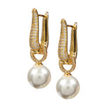 Irregular Shape Cubic Zirconia Earrings E8738