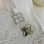 Four Leaf Clover Rhinestone Earrings E8742 - view 2