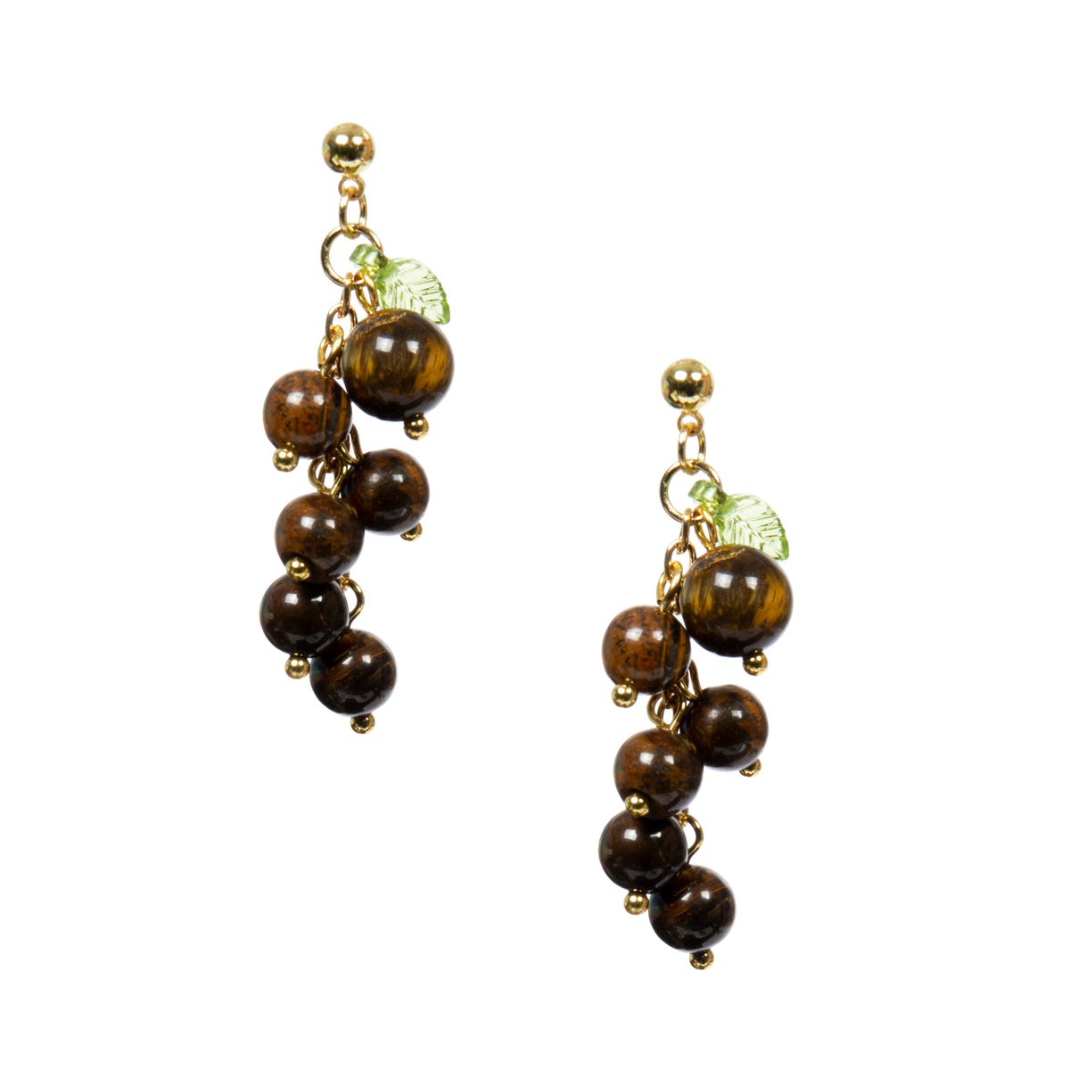18K Gold Plated Various Stones Earrings E8764