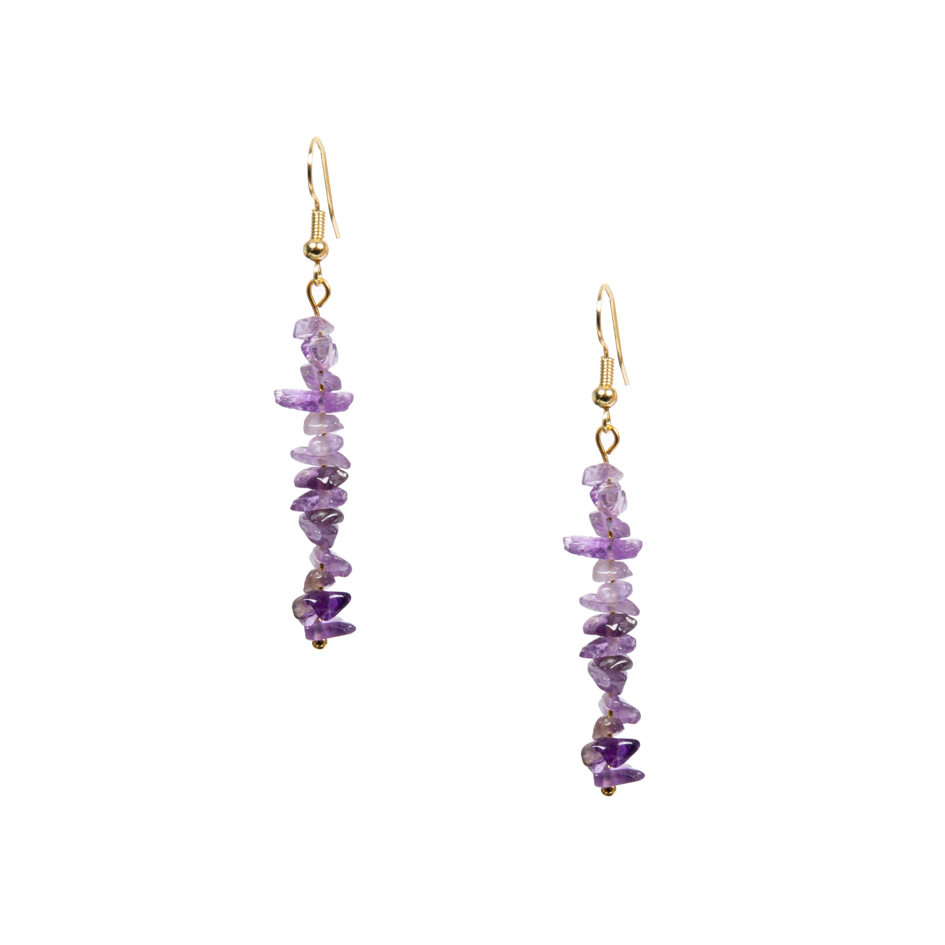 18K Gold Plated Various Stones Earrings E8765