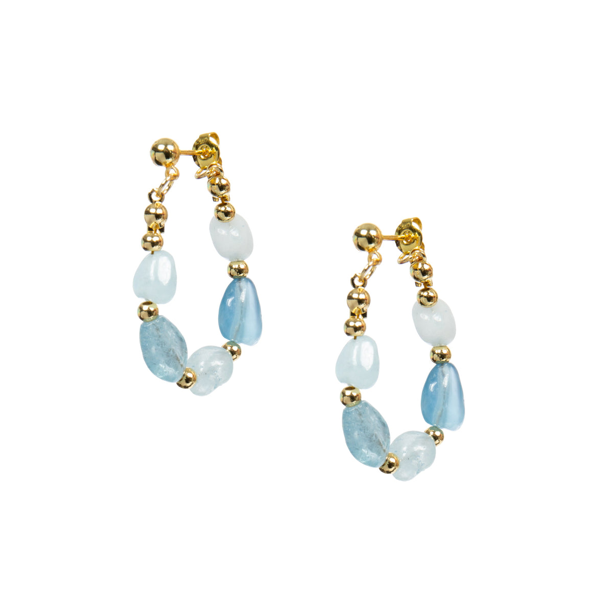 18K Gold Plated Various Stones Earrings E8766