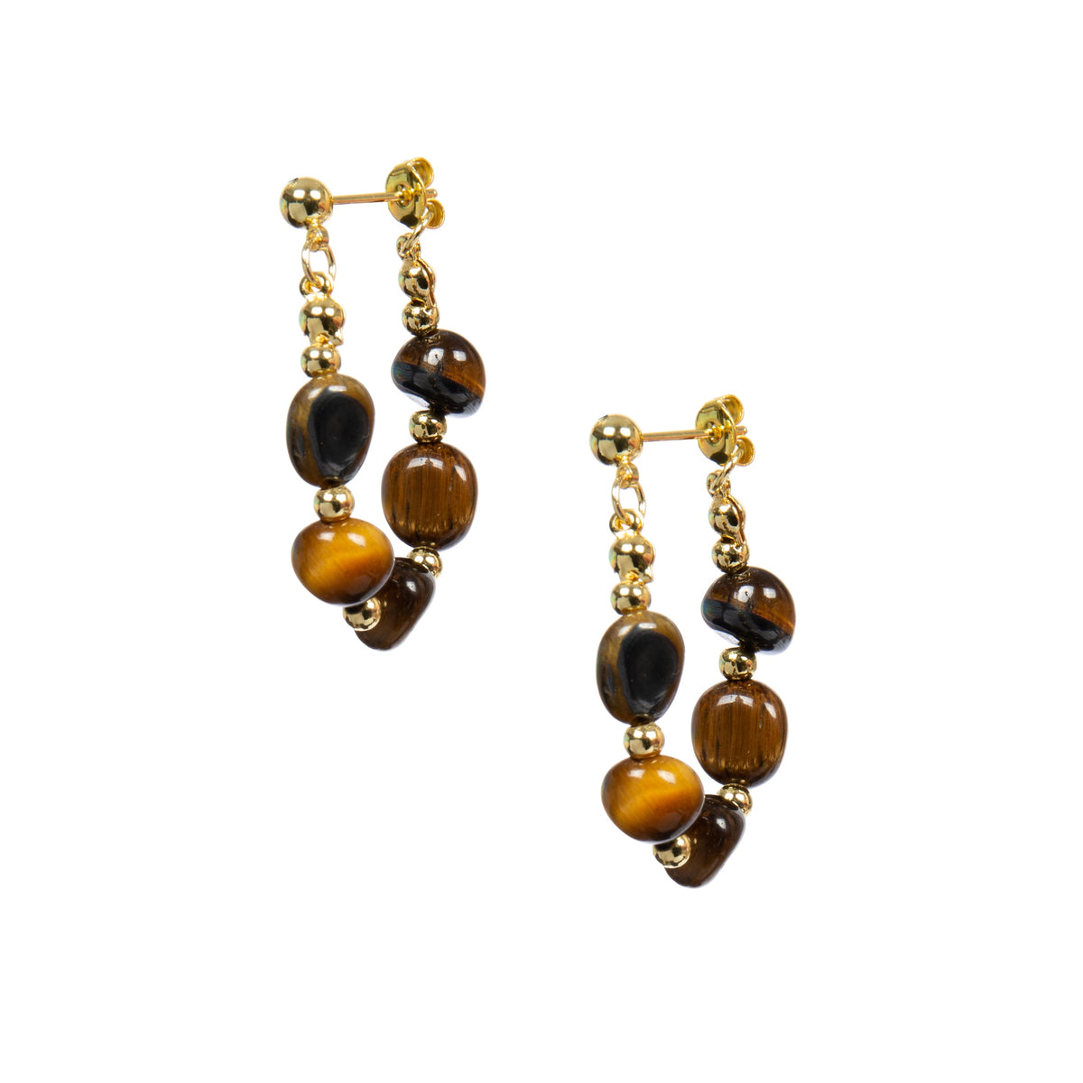 18K Gold Plated Various Stones Earrings E8766