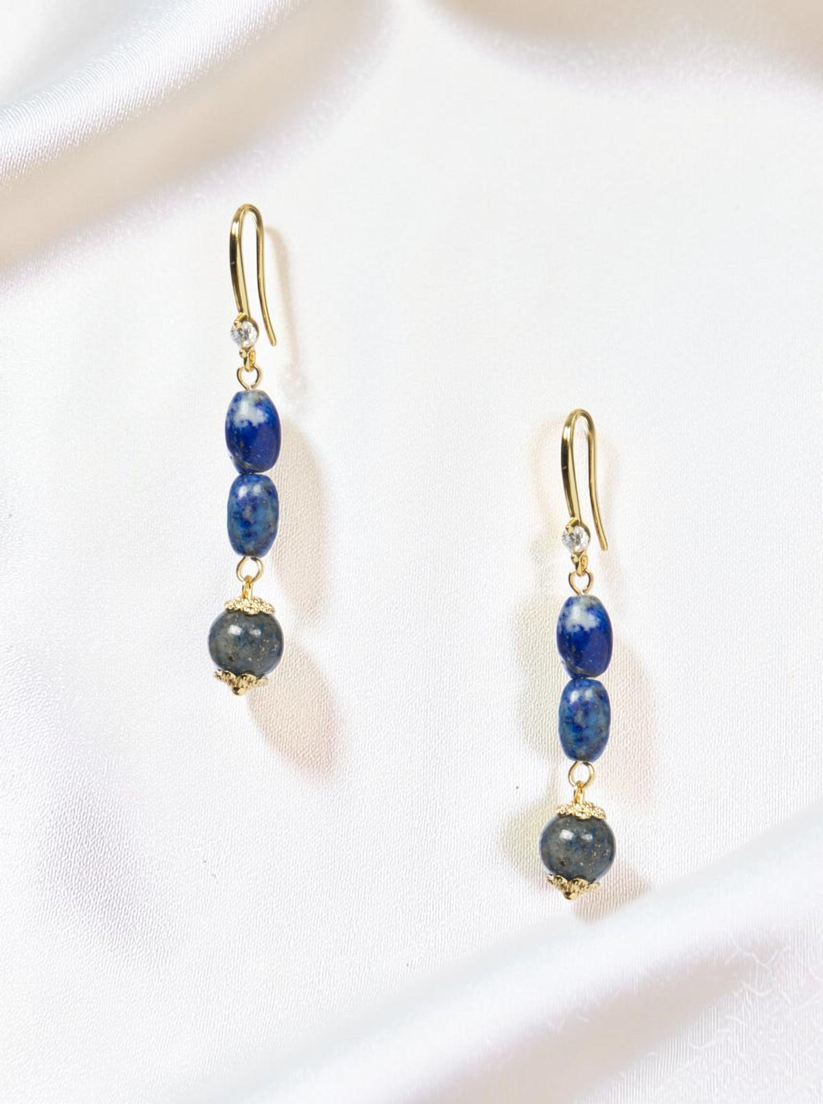 18K Gold Plated Various Stones Earrings E8767
