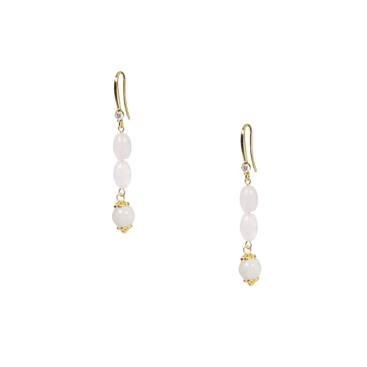 18K Gold Plated Various Stones Earrings E8767