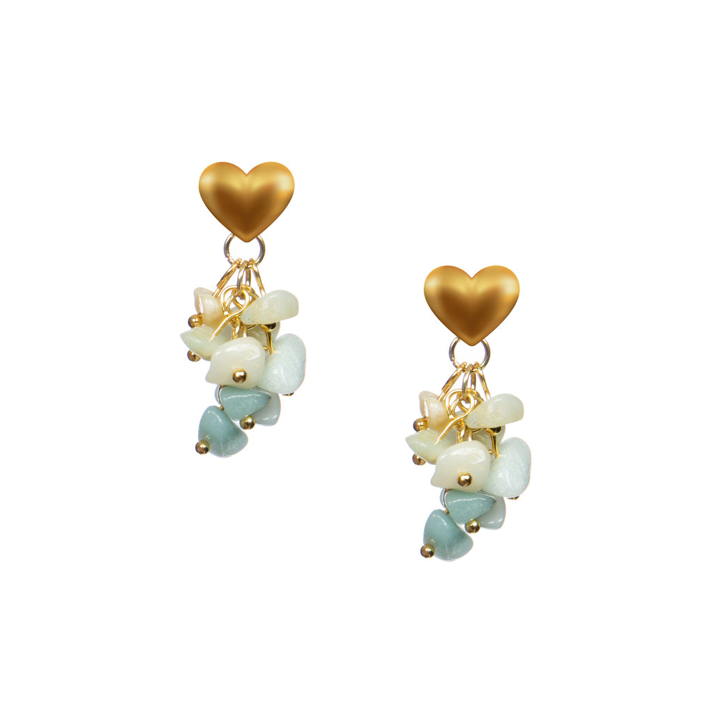 18K Gold Plated Various Stones Earrings E8768