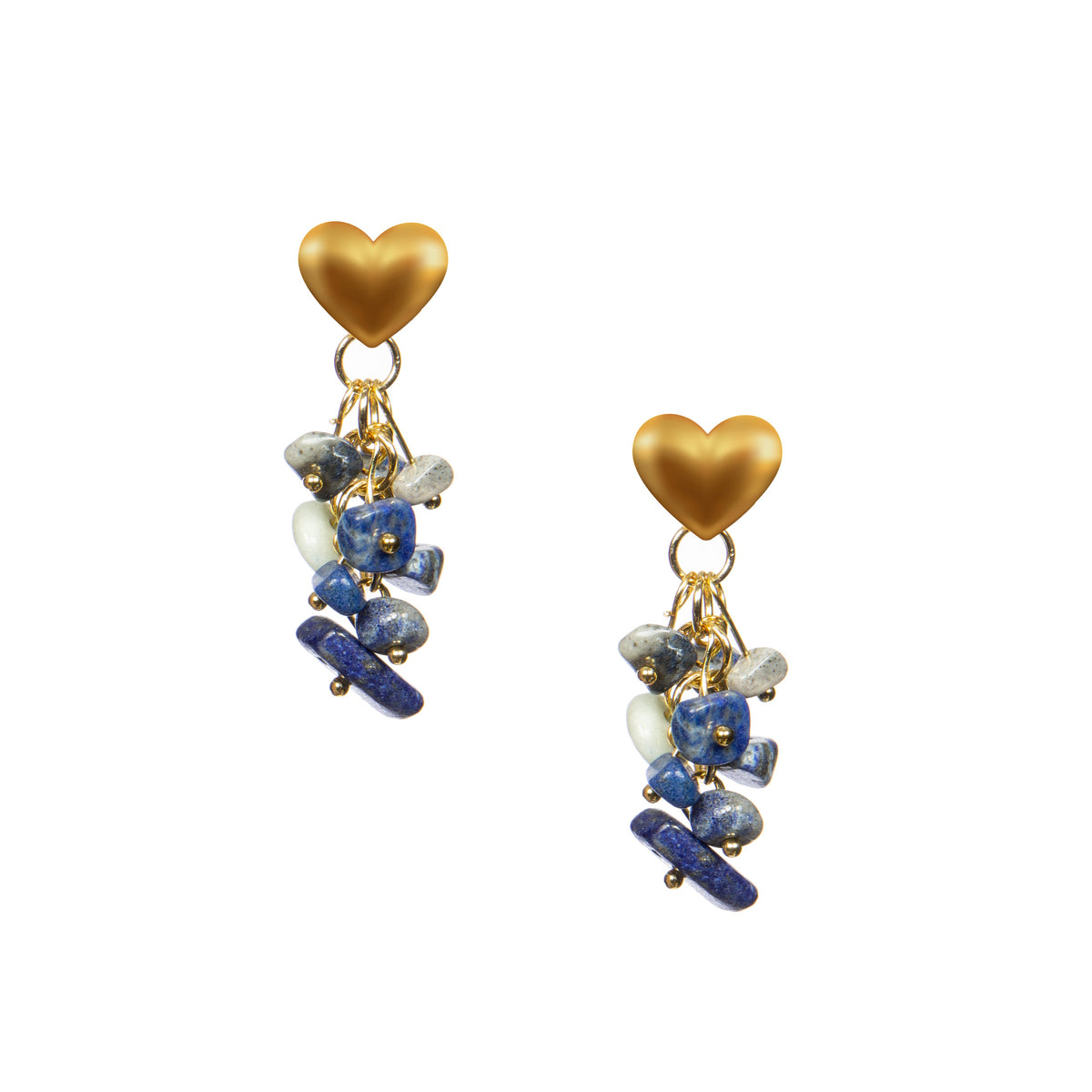 18K Gold Plated Various Stones Earrings E8768