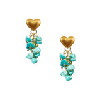 18K Gold Plated Various Stones Earrings E8768