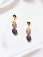 18K Gold Plated Freshwater Pearl Earrings E8769