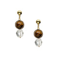 18K Gold Plated Clear Quartz Earrings E8774