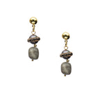 18K Gold Plated Labradorite Earrings E8776