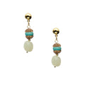 18K Gold Plated New Jade Earrings E8781