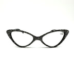Handmade Rhinestone Round Reader Glasses G0303-Gun Metal
