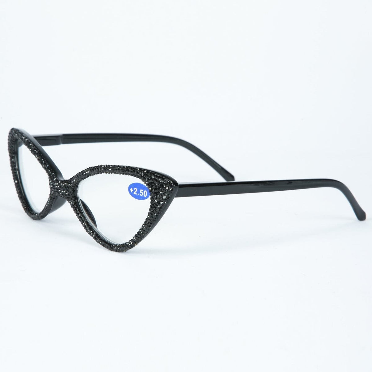 Handmade Rhinestone Cat Eye Reader G0303-Black