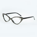 Handmade Rhinestone Round Reader Glasses G0303-Gun Metal