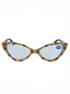 Handmade Rhinestone Cat Eye Reader Glasses G0305-Brown