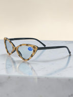 Handmade Rhinestone Cat Eye Reader Glasses G0305-Brown