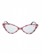 Handmade Rhinestone Cat Eye Reader Glasses G0305-Pink