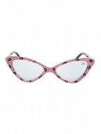 Handmade Rhinestone Cat Eye Reader Glasses G0305-Pink