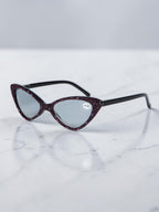 Handmade Rhinestone Cat Eye Reader Glasses G0305-Purple