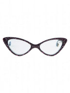 Handmade Rhinestone Cat Eye Reader Glasses G0305-Purple