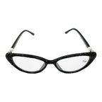 Handmade Rhinestone Cat Eye Reader Glasses G0399 - Black