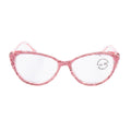 Handmade Rhinestone Cat Eye Reader Glasses G0399-Pink