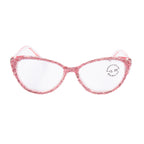 Handmade Rhinestone Cat Eye Reader Glasses G0399-Pink