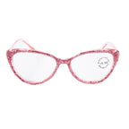 Handmade Rhinestone Cat Eye Reader Glasses G0399-Rose Red