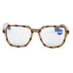Handmade Rhinestone Square Reader Glasses G0411-Brown