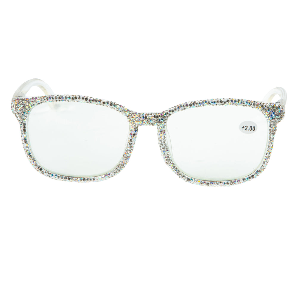 Handmade Rhinestone Square Reader  G0443 - AB