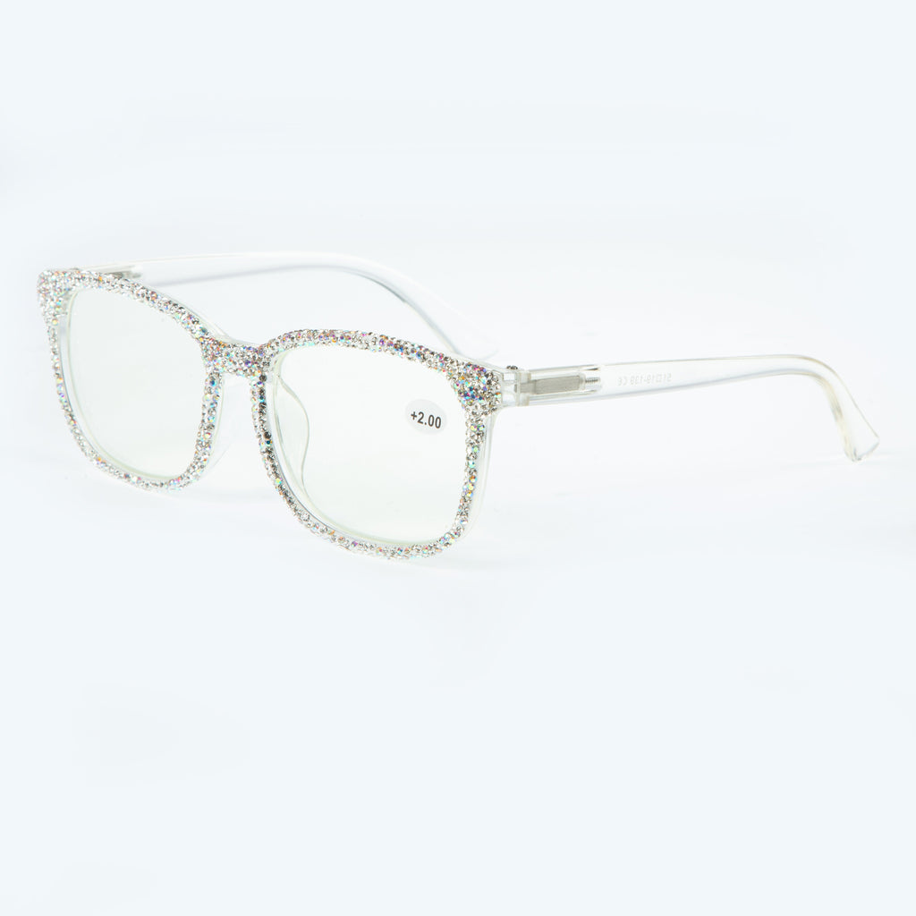 Handmade Rhinestone Square Reader  G0443 - AB