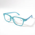 Handmade Rhinestone Rectangle Reader Glasses G0444 -Light Blue