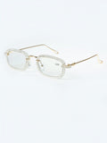 Handmade Rhinestone Round Reader Glasses G0446-Gold