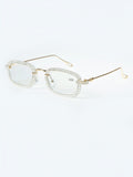 Handmade Rhinestone Round Reader Glasses G0446-Gold