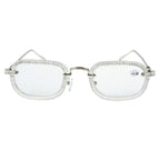 Handmade Rhinestone Round Reader Glasses G0446-Gold
