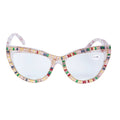 Handmade Rhinestone Cat Eye Reader G0455-Multi