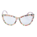 Handmade Rhinestone Cat Eye Reader G0455-Multi