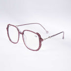 Handmade Rhinestone Square Reader Glasses G0468-Purple