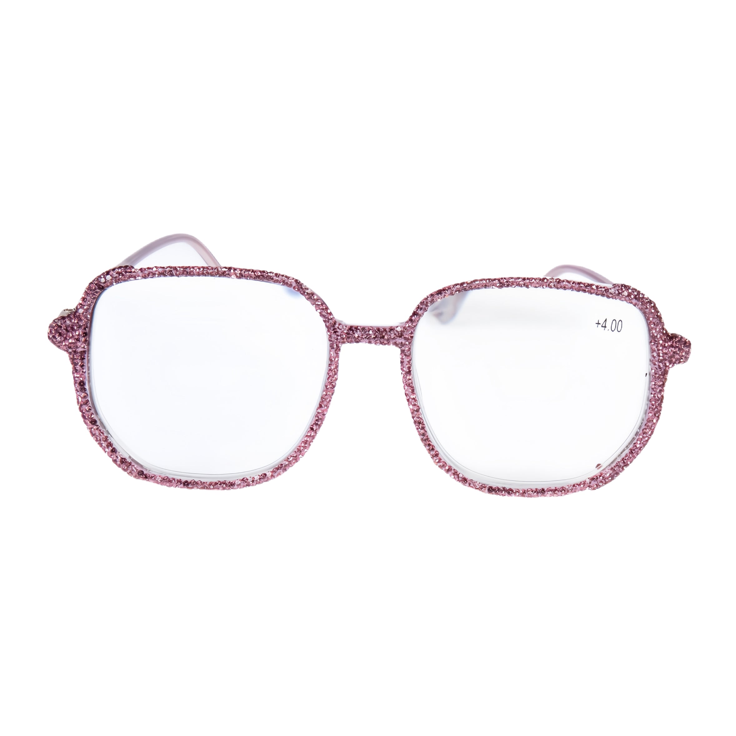 Handmade Rhinestone Square Reader Glasses G0468-Purple