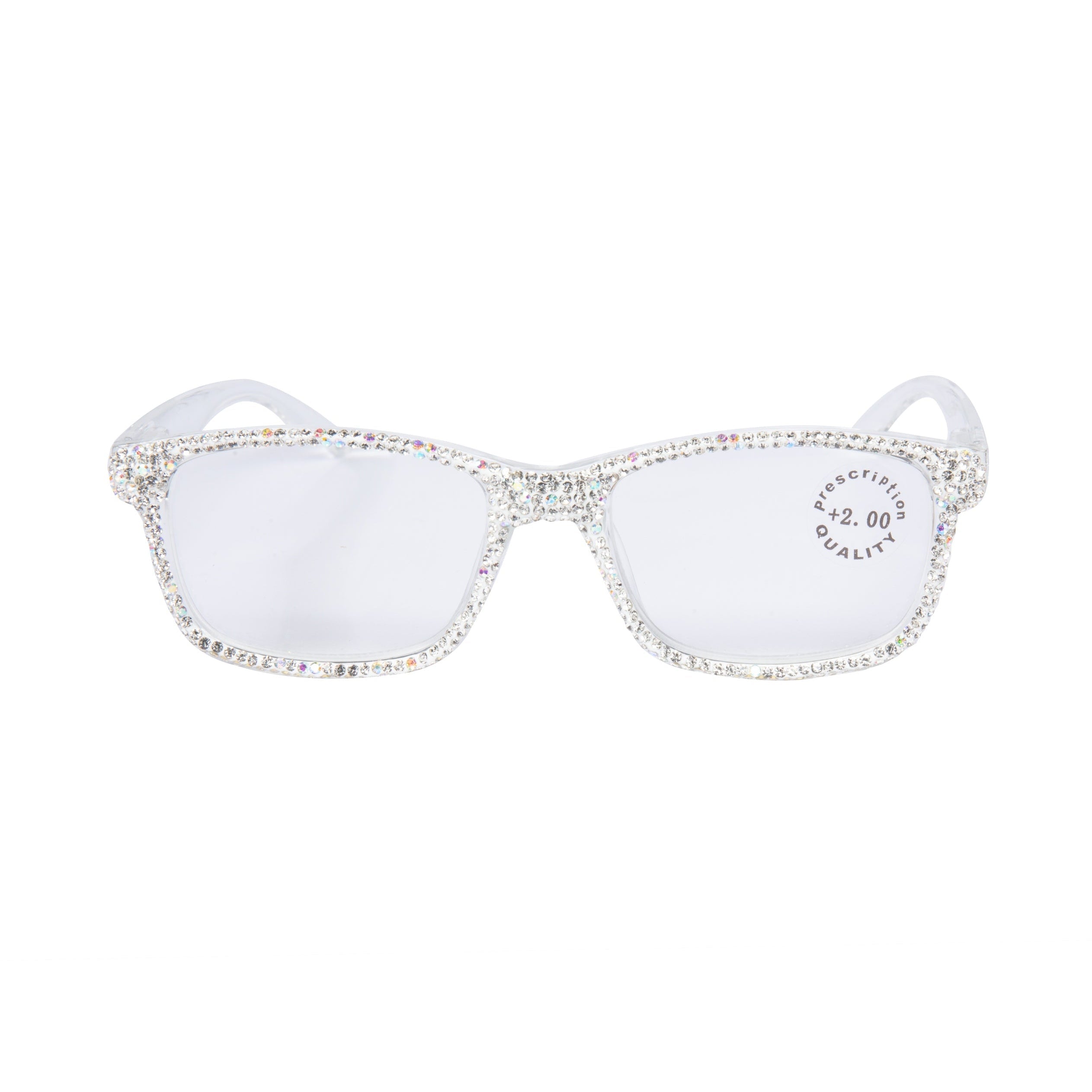 Handmade Rhinestone Rectangle Reader Glasses G0540-AB