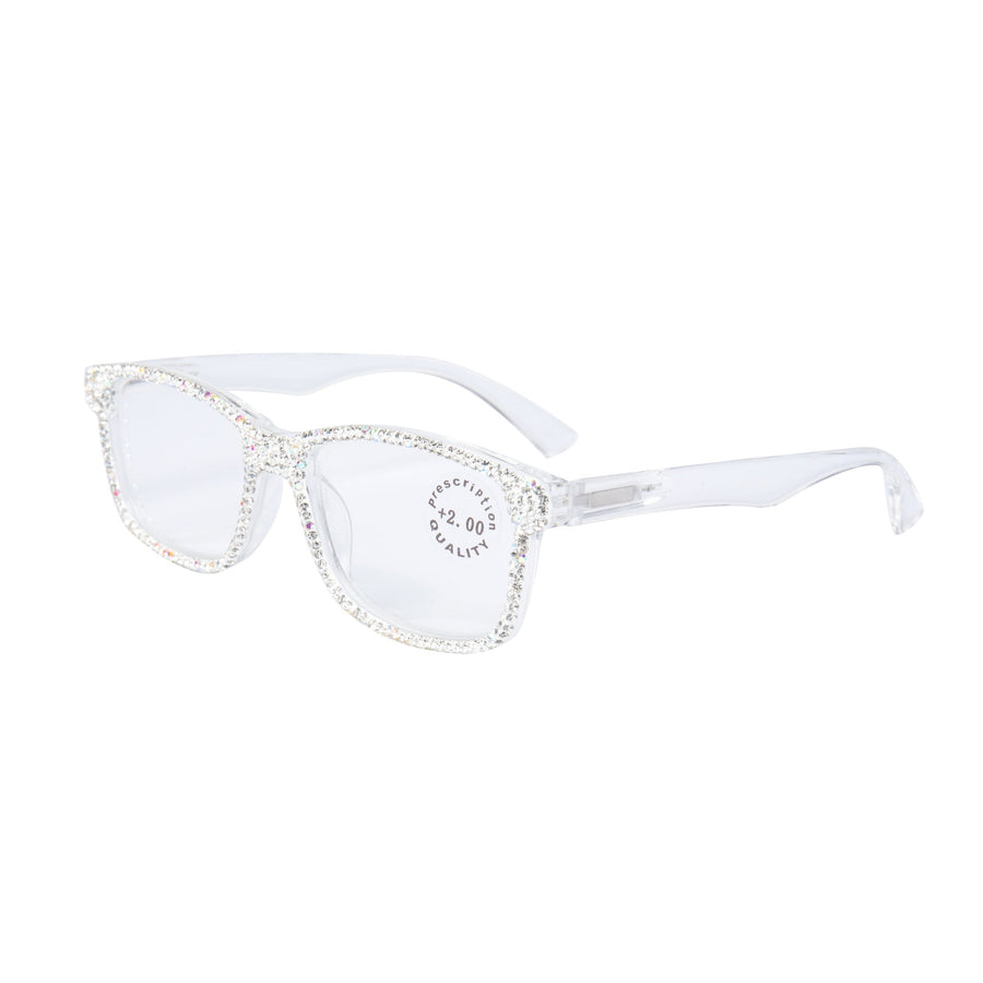 Handmade Rhinestone Rectangle Reader Glasses G0540-AB