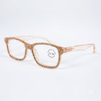 Handmade Rhinestone Rectangle Reader Glasses G0540-Gold