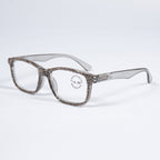 Handmade Rhinestone Rectangle Reader Glasses G0540- Grey