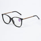 Handmade  Rhinestone Rectangle Reader Glasses G0542 - Black