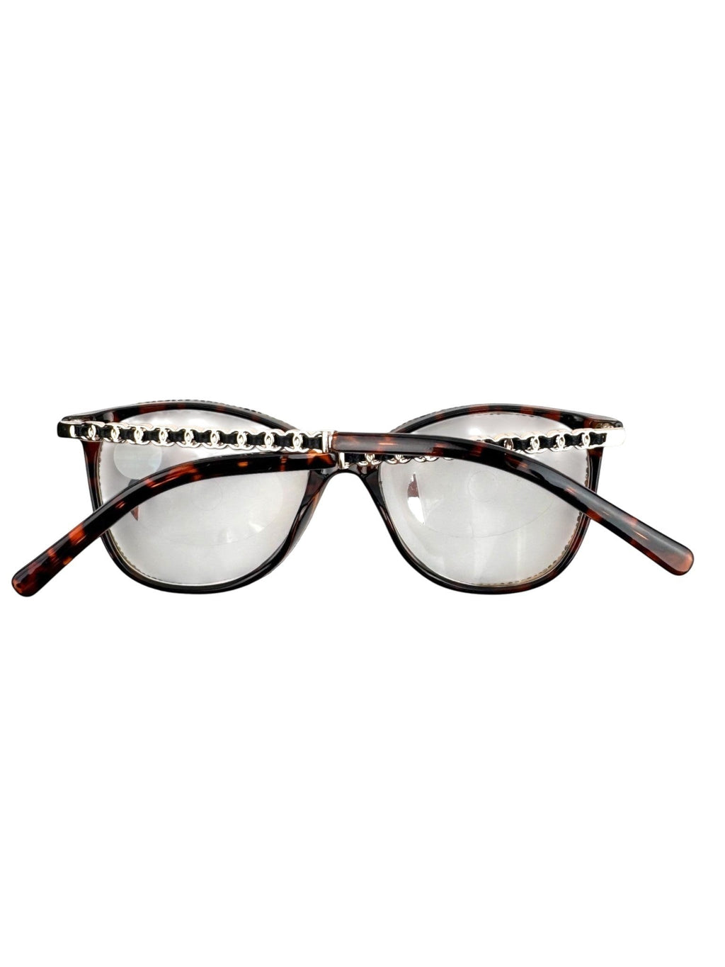 Handmade  Rhinestone Rectangle Reader Glasses G0542 - Brown