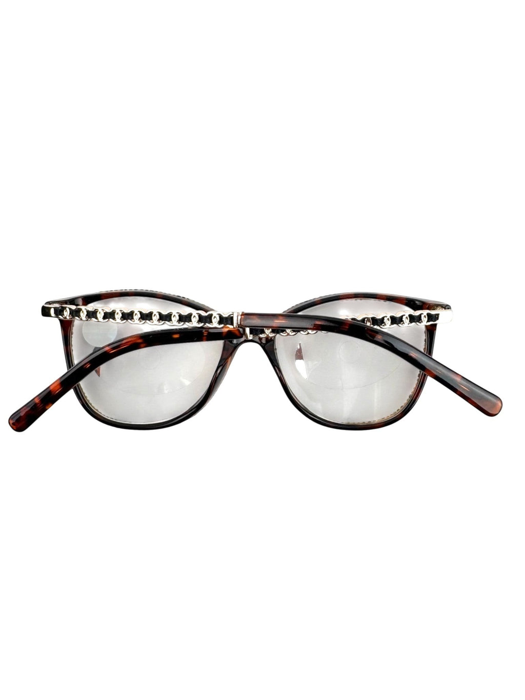 Handmade  Rhinestone Rectangle Reader Glasses G0542 - Brown